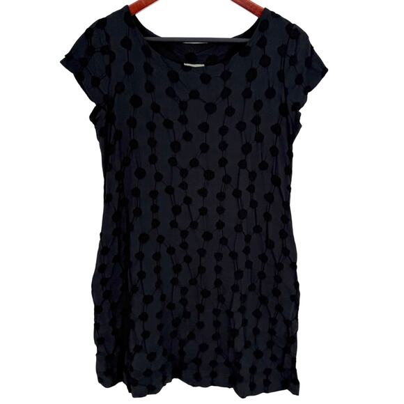 Niche Nilgun Derman Womens Sz Small Black Wearable Art Mini Dress - Picture 1 of 6